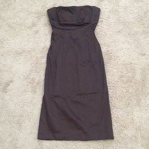 Bebe brown strapless dress